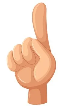 Index finger pointing up Stock Illustration