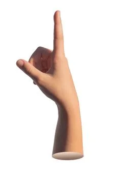 Index finger pointing up, pointer, forefinger showing, indicating isolated on Stock Photos