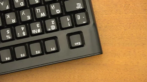 Index finger presses the Esc button on the keyboard Stock Footage 100162145