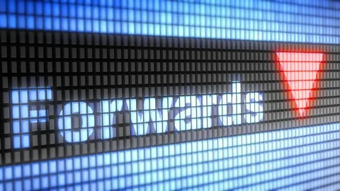 Index of Forwards on the screen. Down. 4K resolution. Looping. Stock Footage 88638905