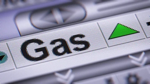Index of Gas on the screen. Looping. Stock Footage 72874250