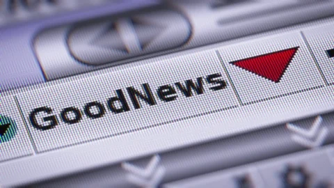 Index of Good News. Down. Looping. Stock Footage
