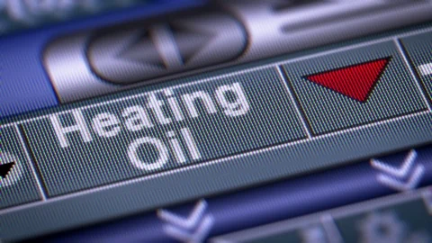 The Index of Heating Oil on The Screen. Down. Looping. Stock Footage