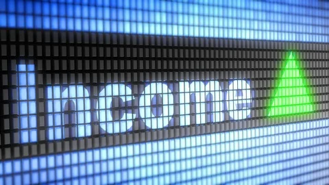 Index of Income on the screen. Up. 4K resolution. Looping. Stock Footage 88640332