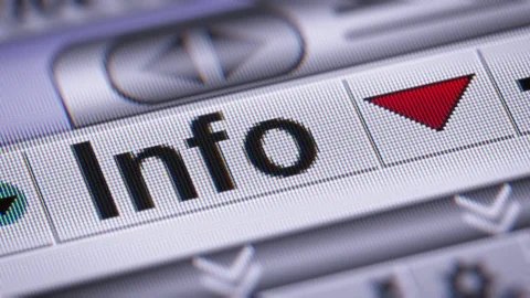 Index of Info. Down. Looping. Stock Footage