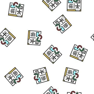 Index to information converter vector seamless pattern Illustrazione stock