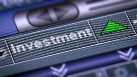 The Index of Investment on The Screen. Up. Looping. Stock Footage 74714154