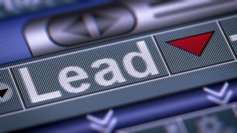 The Index of Lead on The Screen. Down. Looping. Stock Footage 74539468