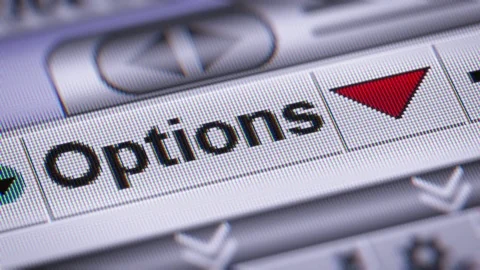 Index of the Options. Down. Looping. Stock Footage