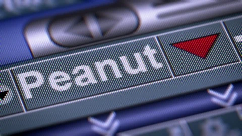 The Index of Peanut on The Screen. Down. Looping. Stock Footage 74620760