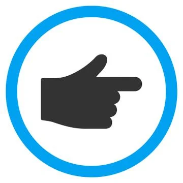 Index Pointer Flat Rounded Vector Icon Illustrazione stock