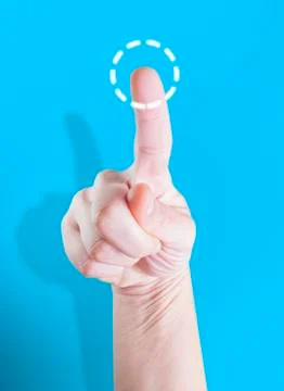 Index pointing Stock Illustration