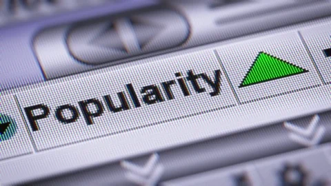 Index of Popularity. Up. Looping. Stock Footage