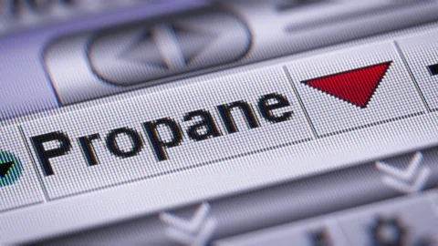 Index of Propane on the screen. Looping. Stock Footage 72873991