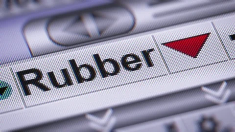 Index of Rubber on the screen. Down. Looping. Video stock 72985032