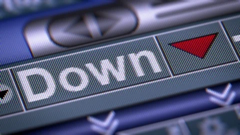 The Index on The Screen. Down. Looping. Stock Footage