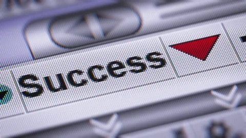 Index of Success. Down. Looping. Stock Footage