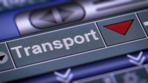 The Index of Transport on The Screen. Down. Looping. Stock Footage 74457489
