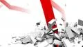 Indexes falling. Red graphs hits ground. LOOP HD Footage