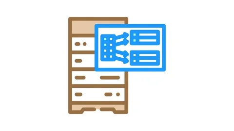 Indexing data database color icon animation Stock Footage 327266453