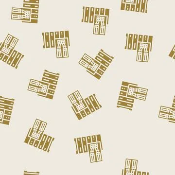 Indexing data database glyph vector seamless pattern Stock Illustration