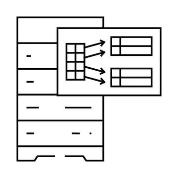 Indexing data database line icon vector illustration Stock Illustration