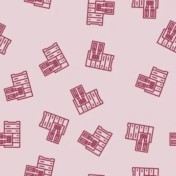 Indexing data database line vector seamless pattern Stock Illustration