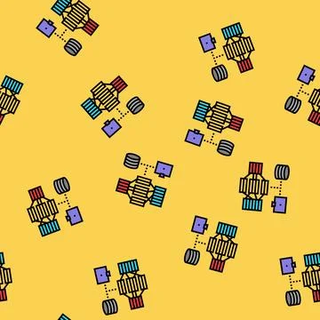 Indexing data database vector seamless pattern Illustrazione stock