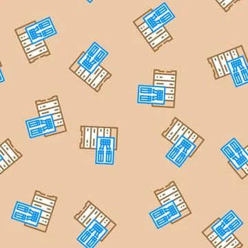 Indexing data database vector seamless pattern Stock Illustration