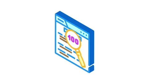 Indexing seo isometric icon animation Stock Footage 327287335