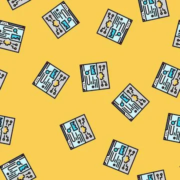 Indexing seo vector seamless pattern Illustrazione stock