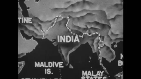 INDIA - 1946 - India develops under British rule, but opposition to the 스톡 동영상 261569042