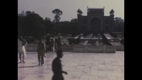 India 1960s, Afternoon view of Taj Mahal... | Stock Video | Pond5