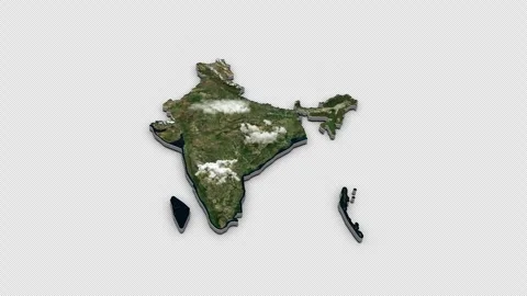 India 3D Country Map Animation Transparent Alpha Video stock 277972203