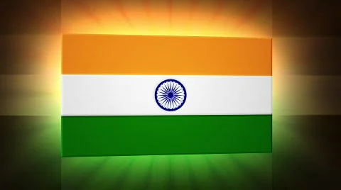 India 3d Flag Stock Footage 872077