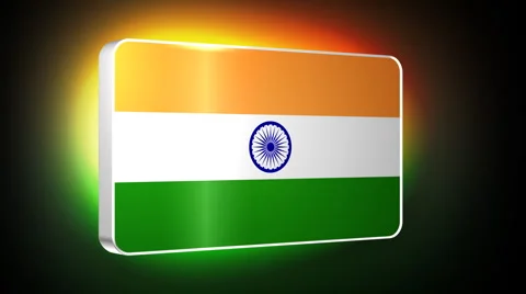 India 3d flag Stock Footage 958416