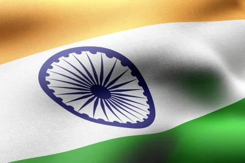 India 3d flag Stock Illustration