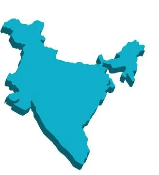 India - 3D map country Stock-Illustration