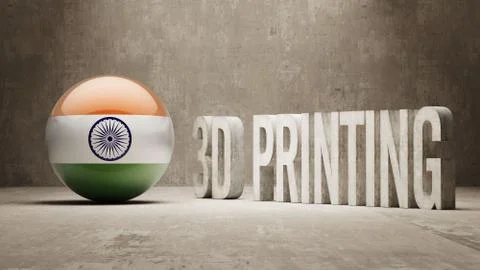 India.  3d Printing Concept Stock Illustration