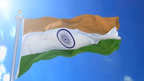 India animated flag pack in 3D and isolated background Stock Footage 119930996