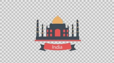 India Animated Logo Stock Footage 56725041