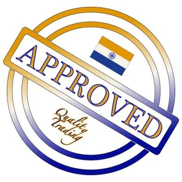 India Approved Stamp Illustrazione stock