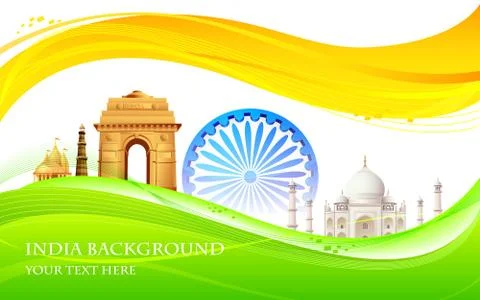 India Background Stock Illustration