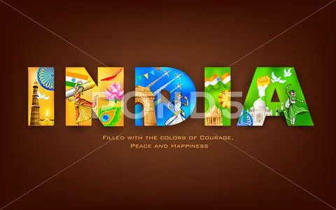 India Background Stock Illustration