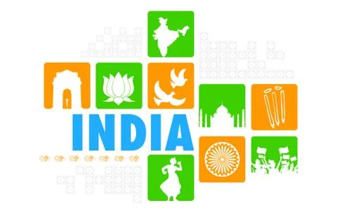 India Background Stock Illustration