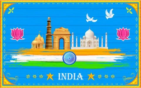 India Background Stock Illustration