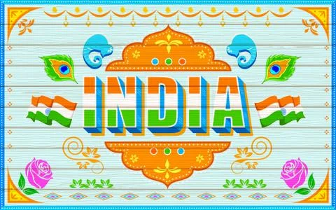 India Background Stock Illustration