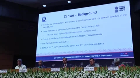 India to begin first phase of Census 2027 on April 1, INDIA, IN - 30 Mar 2026 Stock Footage 331788329