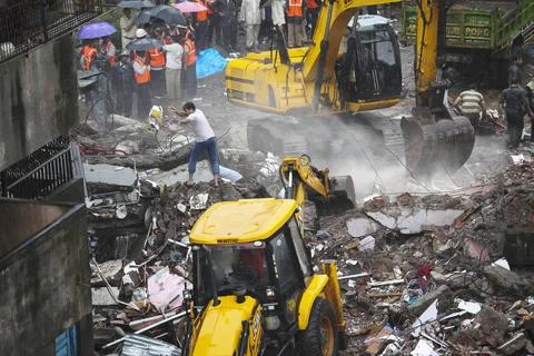 India Building Collapse - Jun 2013 Fotos de archivo