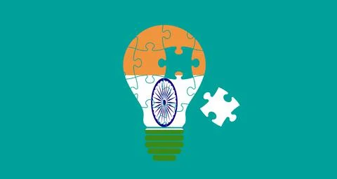 India bulb Stock Illustration